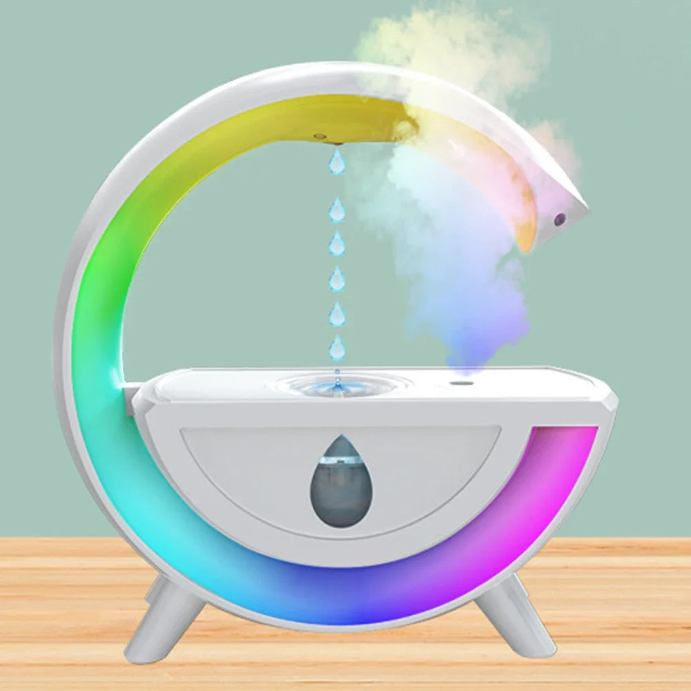 Anti-Gravity Air Humidifier Diffuser Creative Aromatherapy Water Droplet RGB Table Lamp Night Light for Office Bedroom