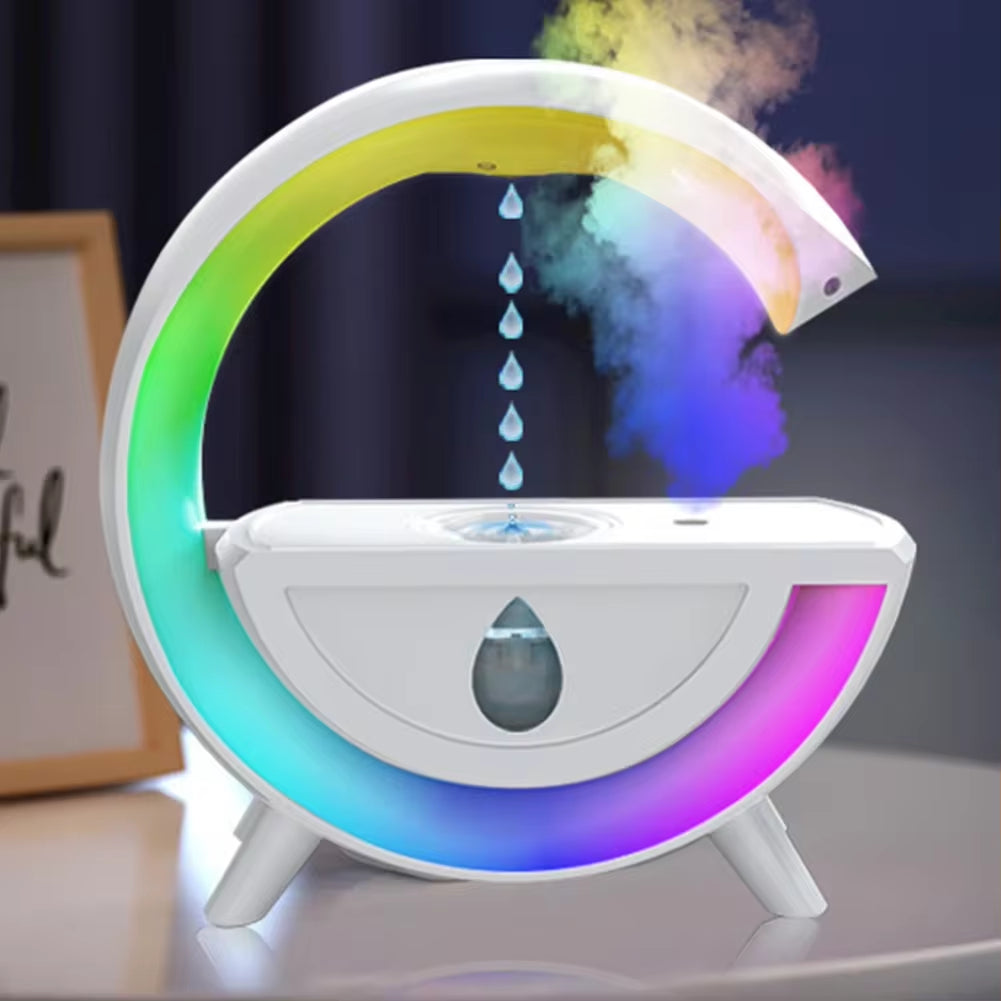 Anti-Gravity Air Humidifier Diffuser Creative Aromatherapy Water Droplet RGB Table Lamp Night Light for Office Bedroom